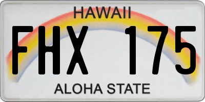 HI license plate FHX175