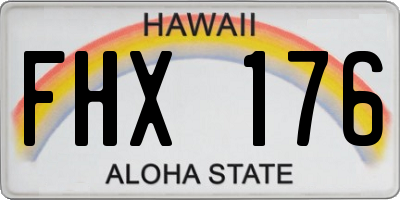 HI license plate FHX176