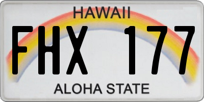 HI license plate FHX177