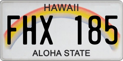 HI license plate FHX185