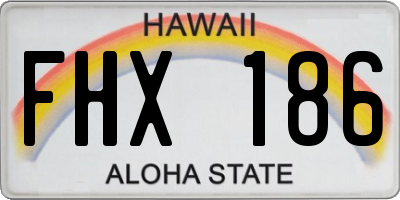 HI license plate FHX186