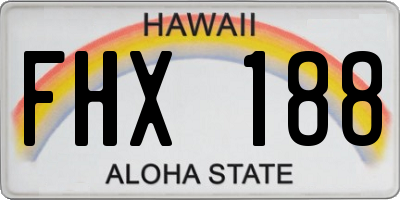 HI license plate FHX188