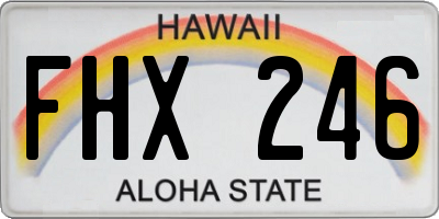 HI license plate FHX246
