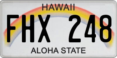 HI license plate FHX248
