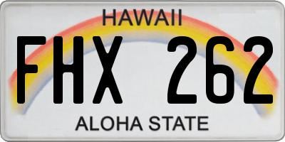 HI license plate FHX262