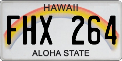 HI license plate FHX264