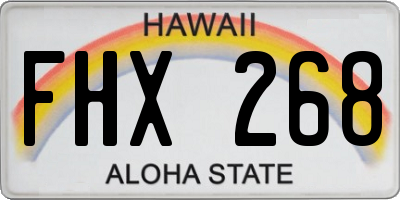 HI license plate FHX268