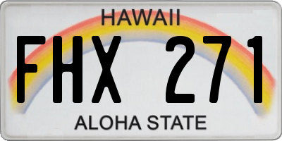HI license plate FHX271