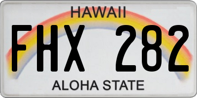 HI license plate FHX282