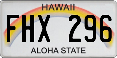 HI license plate FHX296