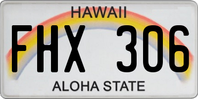 HI license plate FHX306