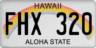 HI license plate FHX320