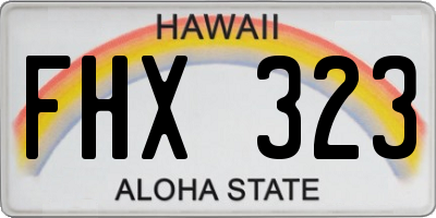 HI license plate FHX323