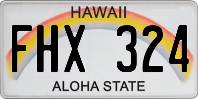 HI license plate FHX324