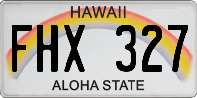 HI license plate FHX327
