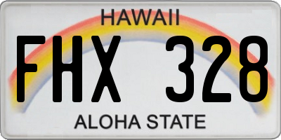 HI license plate FHX328
