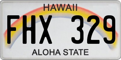 HI license plate FHX329