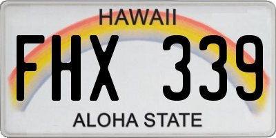 HI license plate FHX339