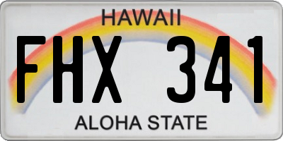 HI license plate FHX341