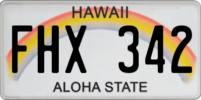 HI license plate FHX342