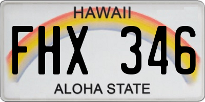 HI license plate FHX346