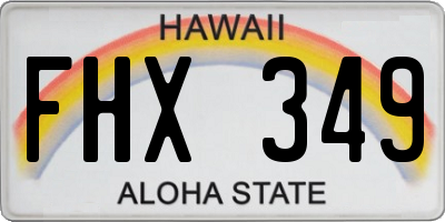 HI license plate FHX349