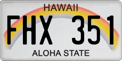 HI license plate FHX351