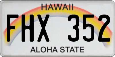HI license plate FHX352