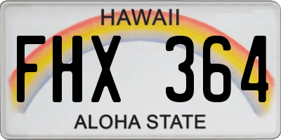 HI license plate FHX364