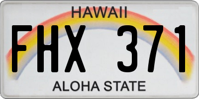 HI license plate FHX371