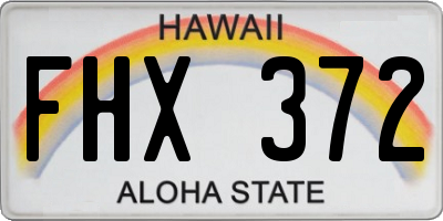 HI license plate FHX372