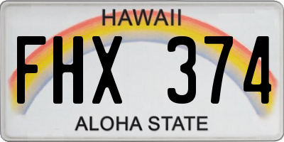HI license plate FHX374