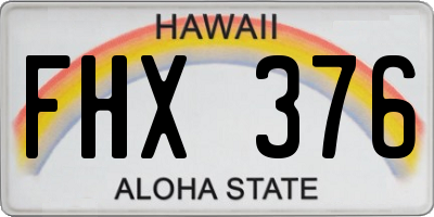HI license plate FHX376