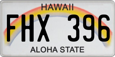 HI license plate FHX396