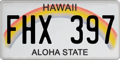 HI license plate FHX397