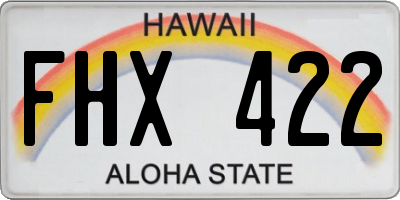 HI license plate FHX422