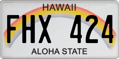 HI license plate FHX424