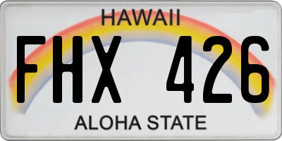 HI license plate FHX426