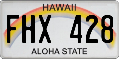 HI license plate FHX428