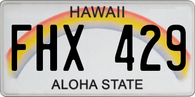 HI license plate FHX429