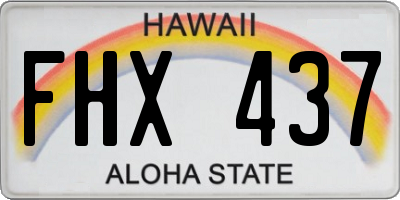 HI license plate FHX437