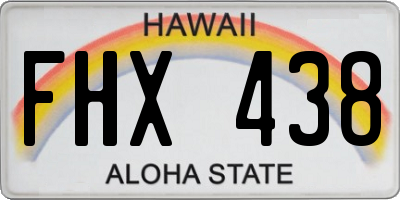 HI license plate FHX438