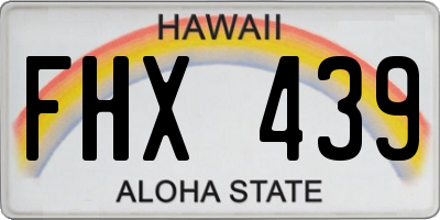 HI license plate FHX439