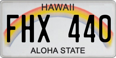 HI license plate FHX440