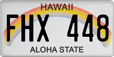 HI license plate FHX448