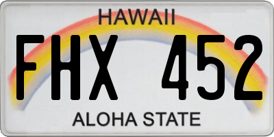 HI license plate FHX452