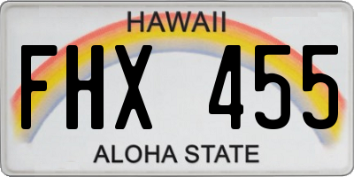 HI license plate FHX455