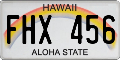HI license plate FHX456