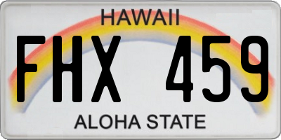 HI license plate FHX459