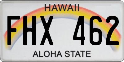 HI license plate FHX462